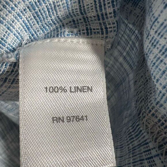 Pure Jill Womens‎ Light Blue Linen Dress Sleeveless Woven Pattern Casual Medium - Picture 4 of 6